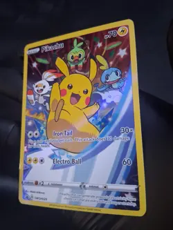 2020 Pikachu SWSH020 – Black Star Promo – NM Holo Pokemon Card - Image 2