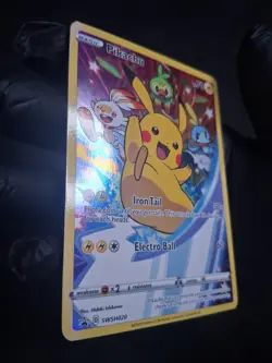 2020 Pikachu SWSH020 – Black Star Promo – NM Holo Pokemon Card - Image 3