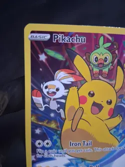 2020 Pikachu SWSH020 – Black Star Promo – NM Holo Pokemon Card - Image 5
