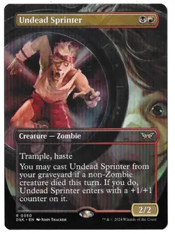 MTG Undead Sprinter Borderless Duskmourn: House of Horror (DSK) #0350 Unplayed - Image 1