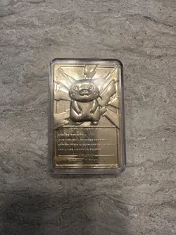 1999 Pikachu Pokemon 23 K Gold-Plated Burger King Promo (in Casing) - Image 1