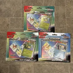 Pokemon TCG Prismatic Evolutions 3-Booster Tech Sticker Collection Lot of 3 - Image 1