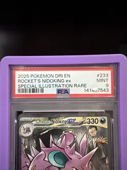 Pokemon-Team Rocket’s Nidoking EX #233 – Destined Rivals SIR – PSA 9 Guard Inc. - Image 5