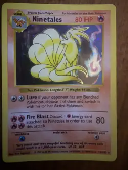 1999 Pokemon Shadowless Ninetales PSA 9 Mint Holo #12 Base Set - Image 1