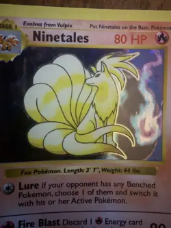 1999 Pokemon Shadowless Ninetales PSA 9 Mint Holo #12 Base Set - Image 2
