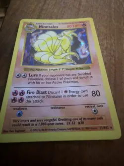 1999 Pokemon Shadowless Ninetales PSA 9 Mint Holo #12 Base Set - Image 3