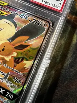 *Damaged* 2019 Pokemon Eevee & Snorlax Tag Team GX SM169 Promo PSA 9 - Image 3