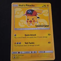 Ash’s Pikachu SM111 Pokemon Movie I Choose You Promo Holo Rare excellent Pokemon - Image 1