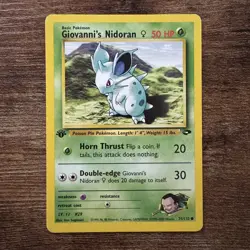 Giovanni's Nidoran 75/132 1st Edition Pokemon Card Gym Challenge - Light Play - Image 1