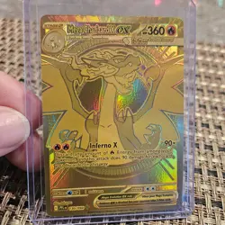 Gold Mega Charizard X EX 130/094 - English - Pokemon Phantasmal Flames - Image 4