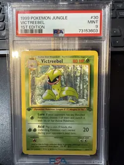 PSA 9 MINT Victreebel 30 Jungle 1st Edition Pokemon Card - Image 1