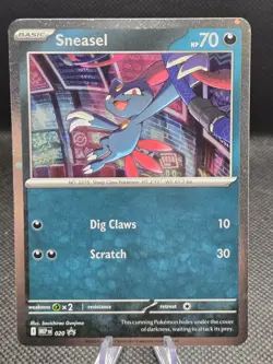 Pokemon TCG Phantasmal Flames Sneasel Promo Card MEP 020 NM - Image 1