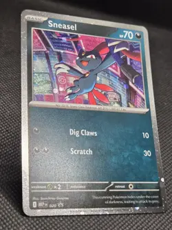 Pokemon TCG Phantasmal Flames Sneasel Promo Card MEP 020 NM - Image 2