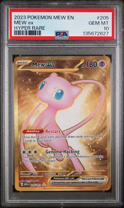 2023 POKEMON MEW EN-151 HYPER RARE #205 MEW EX PSA 10 - Image 1
