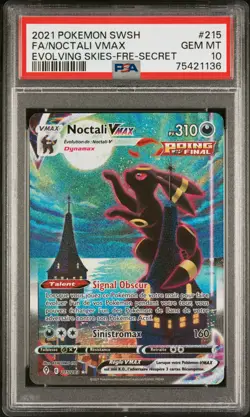 Carte Pokemon Noctali VMAX 215/203 PSA 10 Evolution Celeste FR - Image 1