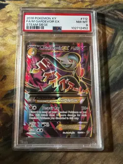 2016 Pokemon XY FA M Gardevoir Ex Steam Siege 112/114 PSA 8 - Image 1