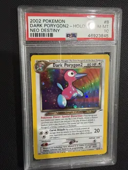 2002 POKEMON NEO DESTINY DARK PORYGON2 HOLO #8 PSA 10 SWIRL - POP 38 - Image 1