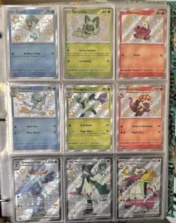 Pokemon Scarlet & Violet Shiny Starters Full Set Sprigatito Fuecoco Quaxly Evos - Image 1