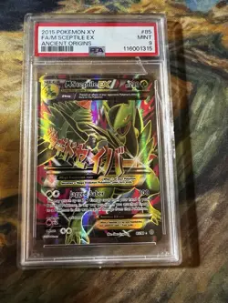 *Damaged* 2015 Pokemon XY FA M Sceptile EX Ancient Origins 85/98 PSA 9 - Image 1