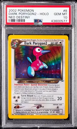 2002 POKEMON NEO DESTINY #8 DARK PORYGON2-HOLO PSA 10 - Image 1