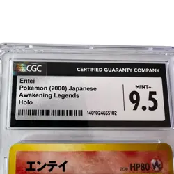 2000 Pokemon Neo 3: Awakening Legends Japanese Entei Holo #244 CGC 9.5 - Image 3