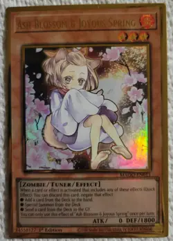 Yu-Gi-Oh! Ash Blossom & Joyous Spring Gold Rare Alt Art MAGO-EN011 1st Edition - Image 1