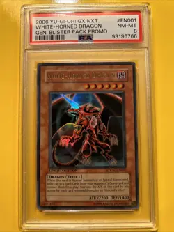 YuGiOh WHITE-HORNED DRAGON #GXNG-EN001🔥PSA 8 NM-MT🔥LIMITED ED-2006 ULTRA RARE - Image 1