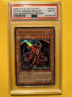 YuGiOh WHITE-HORNED DRAGON #GXNG-EN001🔥PSA 8 NM-MT🔥LIMITED ED-2006 ULTRA RARE - Image 3