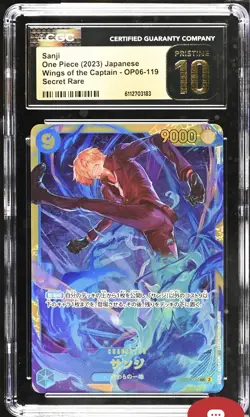 ONE PIECE CGC PRISTINE 10 Sanji OP06-119 Secret Rare WINGS OF THE CAPTAIN - Image 1