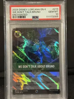 2024 Disney Lorcana EN 4 We Don’t Talk About Bruno Enchanted 213 PSA 10 - Image 1