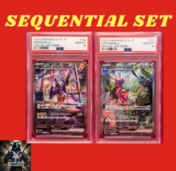 SEQ PSA 10 Pokemon Koraidon#103 Miraidon#102 Serial Set ex SAR 2 Card Japanese - Image 1