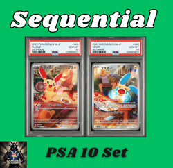 SEQ PSA 10 Plusle 065/062 Minun 066/062 AR sv3a Set Pokemon Cards Japanese - Image 2