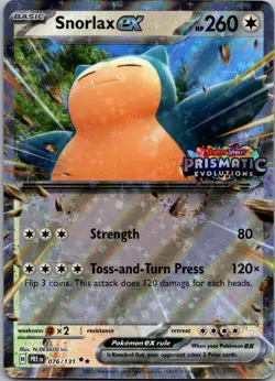 Snorlax ex (Prismatic Evolution Stamped) Double Rare Miscellaneous Cards & Produ - Image 1