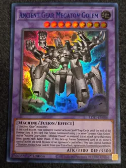 YuGiOh Cards - Ancient Gear Megaton Golem - LDS1-EN088 - Near Mint! Blue - Image 1
