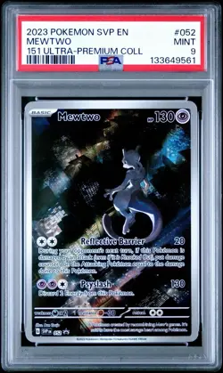 2023 Pokemon Black Star Promo Mewtwo SVP EN 151 Ultra-Premium Card #052 PSA 9 - Image 1