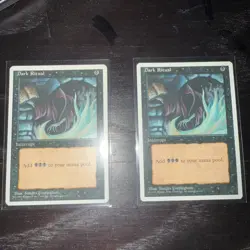 MTG- 2X Dark Ritual Core Set- 4th Edition- LP- MAGIC CARD - Image 1
