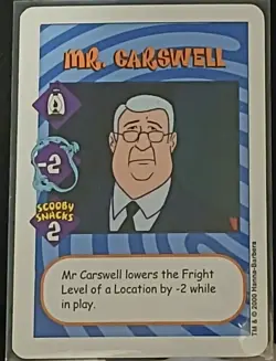 ULTRA RARE WHITE BORDER DEMO CARD MR. CARSWELL SCOOBY DOO FANS AND CCG - Image 1