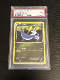 Pokemon Dratini 1/20 Holo Rare Dragon Vault Black & White PSA 9 MINT - Image 1
