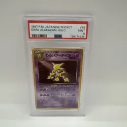 1997 Pokemon Japanese Rocket 65 Dark Alakazam Holo PSA 9 - Image 1