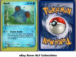 2003 Pokemon, EX Sandstorm, #68/100 Marill, Reverse Holo Common - Image 1