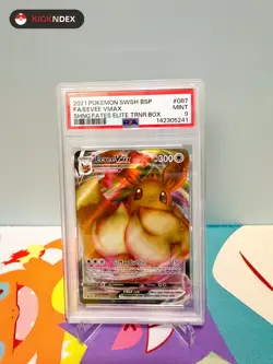 PSA 9 ⚪ 2021 Pokemon TCG Eevee VMAX SWSH087 Full Art Black Star Promo - Image 1