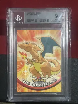 1999 POKEMON TOPPS TV Charizard #6 BECKETT BGS MINT 9 - Image 1