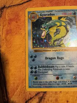 Shadowless Gyarados Holo Base Set | Vintage WOTC Pokemon | Gen 1 - Image 4