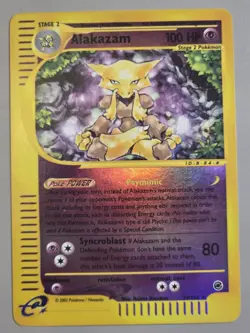 Pokemon Base Set Expedition # 33/165 Reverse Holo ALAKAZAM Never Been Played - Image 1