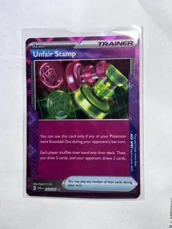 Pokemon TCG Unfair Stamp Scarlet & Violet-Twilight Masquerade 165/167 Holo... - Image 1