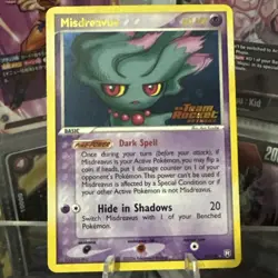 Pokemon TCG Misdreavus 25/109 Ex Team Rocket Returns Stamped Holo Super Rare - Image 1