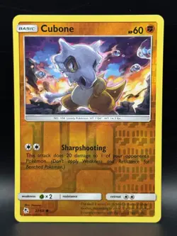 Pokemon Hidden Fates 37/68 Cubone Reverse Holo MINT - Image 1