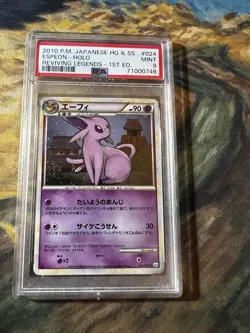 2010 Japanese Pokemon HG/SS Espeon Holo Reviving Legends 1st Ed 024/080 PSA 9 - Image 1