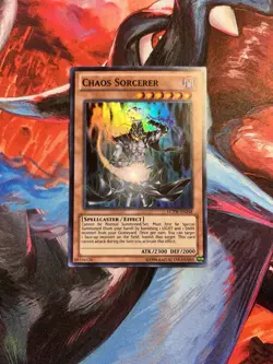 Yugioh! Chaos Sorcerer LCYW-EN248 Super Rare Unlimited Light Play - Image 1