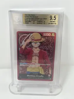 One Piece CCG Monkey D Luffy Super Pre-Release St01-001 PSA BGS 9.5 🔥🔥 - Image 3
